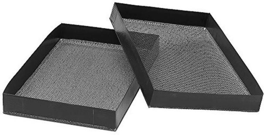 Grillplaat Anti-aanbaklaag 2 Stuks 28 x 18 x 3 cm Zwart