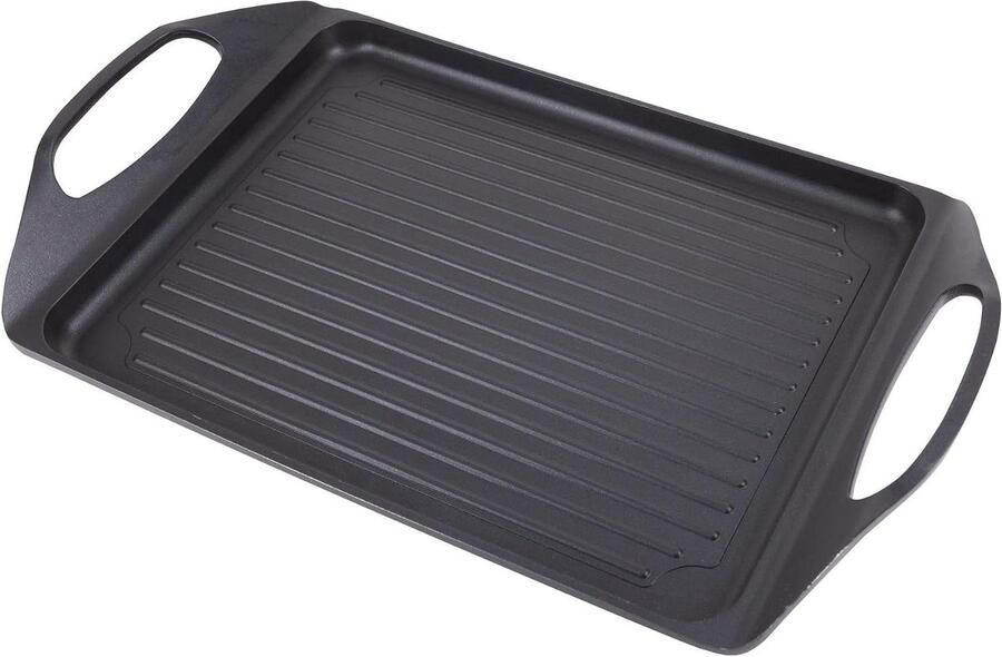 Grillplaat Bakplaat Aluminium Koken en Bakken Titanium Non-stick Coating 45 x 27 cm Aarde