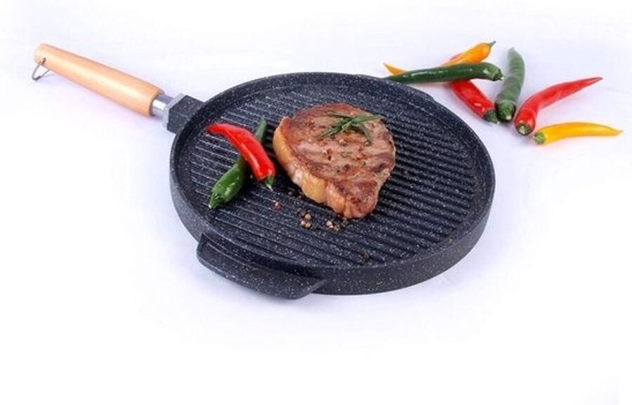 Grillplaat Bakplaat Aluminium Koken Gegoten Aluminium 32 cm Zwart