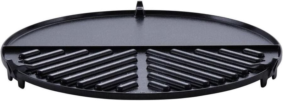 Grillplaat Bakplaat Barbecue Accessoire Buiten Koken Dubbelzijdig Grilloppervlak 31 cm Zwart