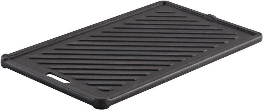 Grillplaat Bakplaat Barbecueën Dubbelzijdig 45 x 30 cm Zwart