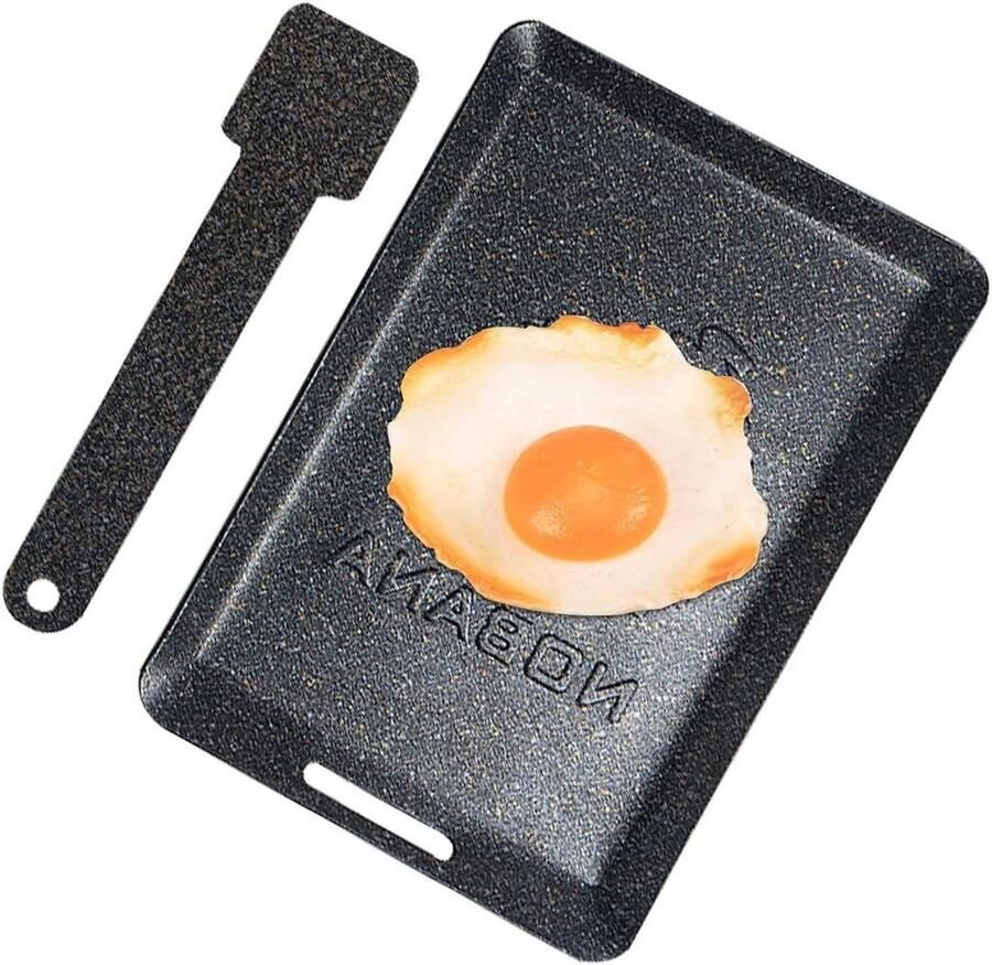 Grillplaat Bakplaat BBQ Buiten koken Anti-aanbaklaag 20.8 x 15.7 cm Zwart