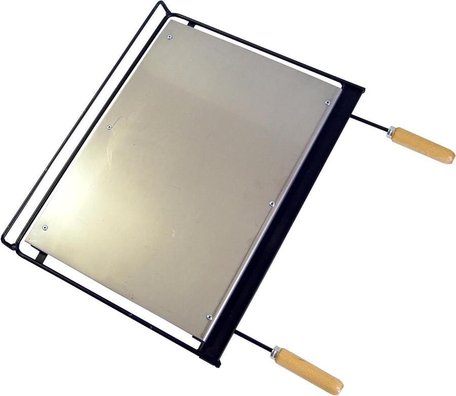 Grillplaat Bakplaat BBQ Buiten Koken Hoogwaardig Ijzer 58 x 40 cm Zwart