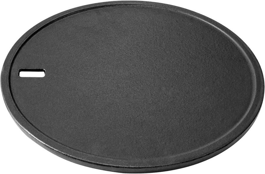 Grillplaat Bakplaat Braden en bakken Dubbelzijdig inzetbaar 305 cm diameter Zwart