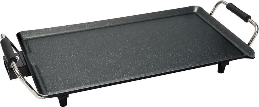 Grillplaat Bakplaat Buiten koken Anti-aanbaklaag 47 x 27 cm Zwart