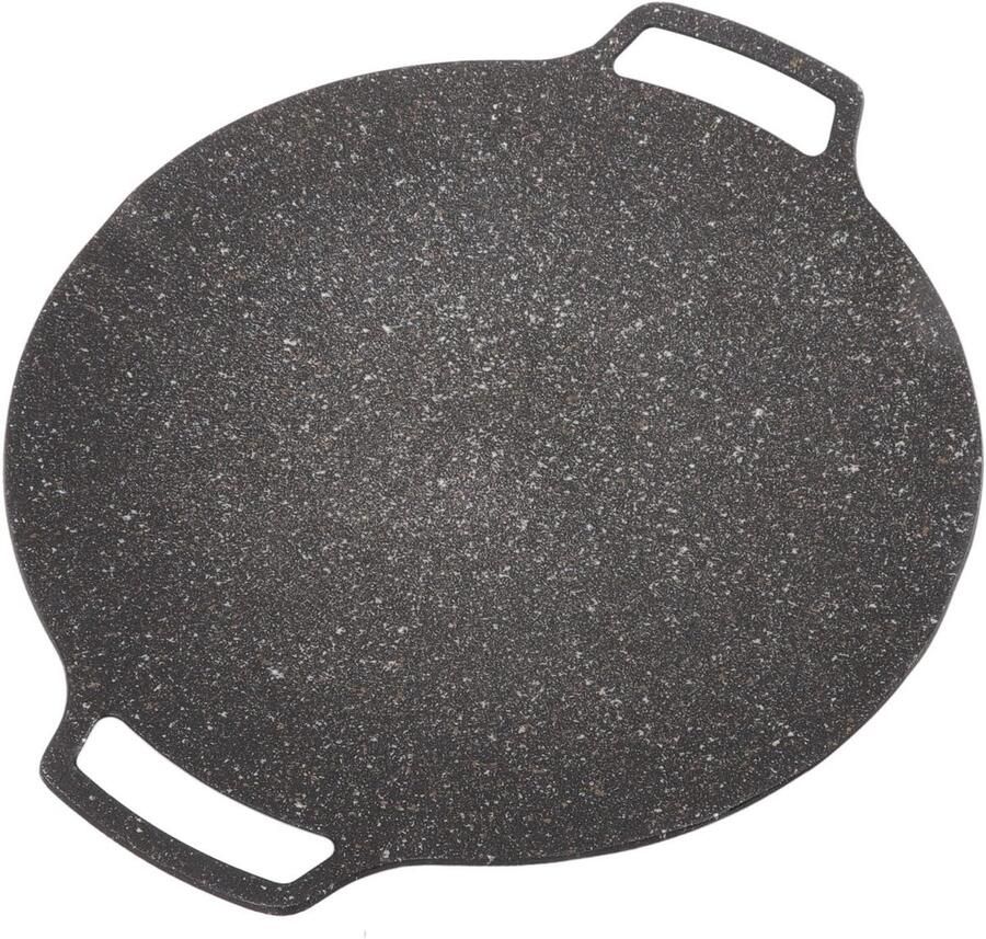 Grillplaat Bakplaat Buiten koken Hoge warmtegeleiding 33 cm Zwart