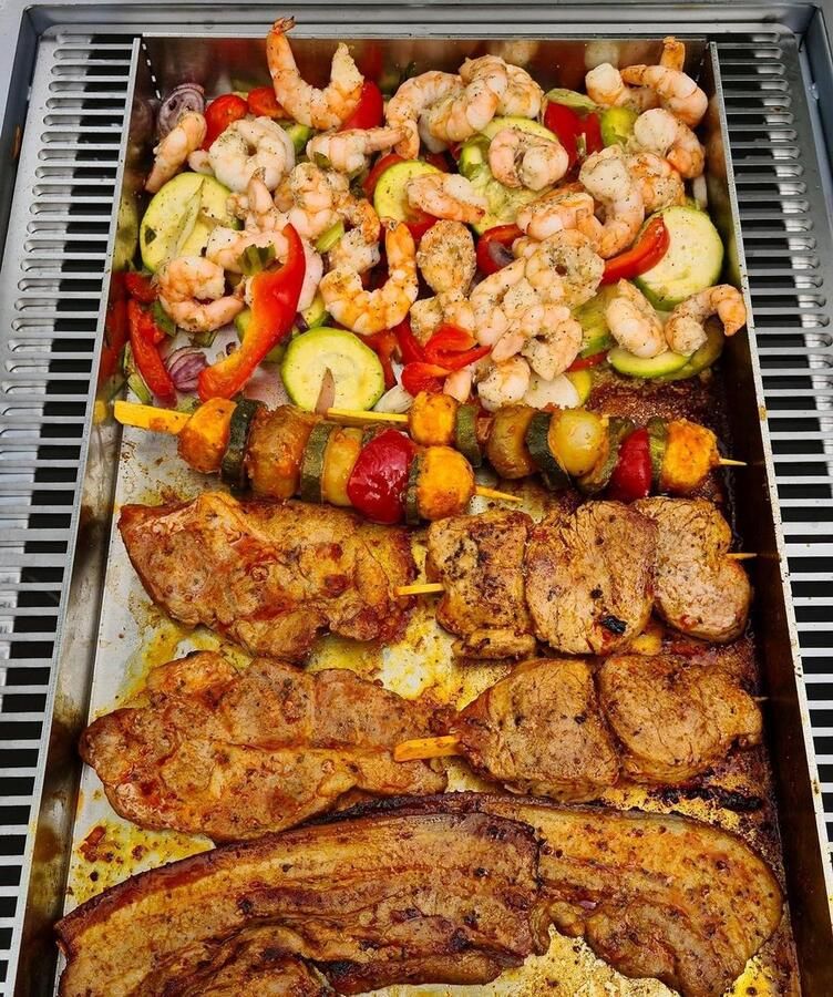 Grillplaat Bakplaat Buiten Koken Roestvrij Staal 20 x 30 cm Zilver