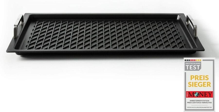 Grillplaat Bakplaat Buiten koken Speciale grillbasis 53 x 33 cm Zwart