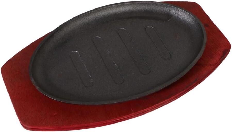 Grillplaat Bakplaat Koekenpan Buiten Koken Antiaanbaklaag 23.5 cm Zwart