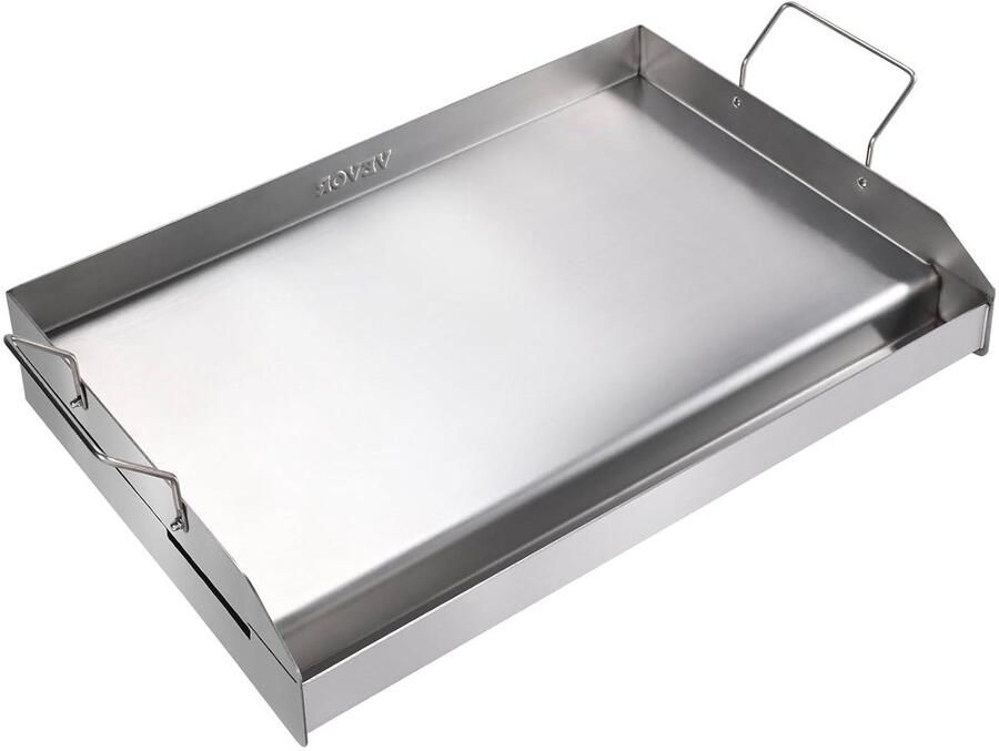 Grillplaat Bakplaat Koken Buiten Antiaanbaklaag 587 x 395 mm Zilver