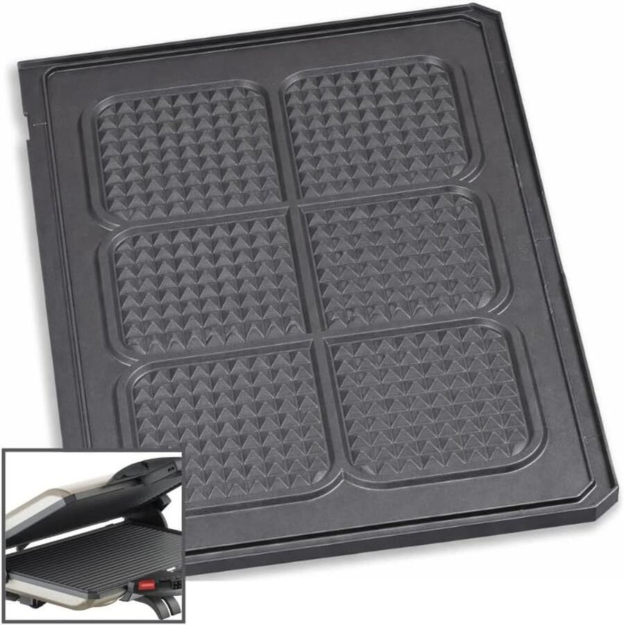 Grillplaat Bakplaat Grill Buiten Koken Anti-aanbaklaag 42 x 30 cm Zwart