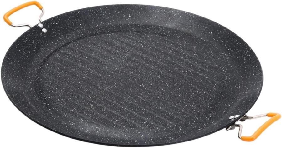 Grillplaat Bakplaat Teppanyaki Buiten Koken Antiaanbaklaag 30 cm Zwart