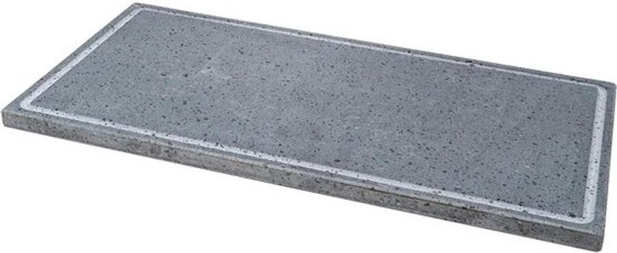 Grillplaat Baksteen Kookplaat Gelijkmatig Grillen Natuurlijke Lavasteen XL 60x30x2cm Grijs
