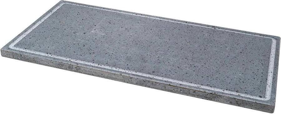 Grillplaat Baksteen Kookplaat Gelijkmatig Grillen Natuurlijke Lavasteen XL 60x30x2cm Grijs