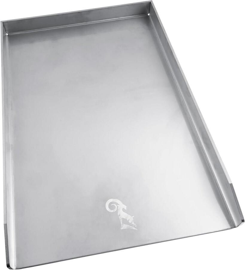 Grillplaat BBQ Plancha Buiten Koken Roestvrij Staal 45x30 cm Zilver