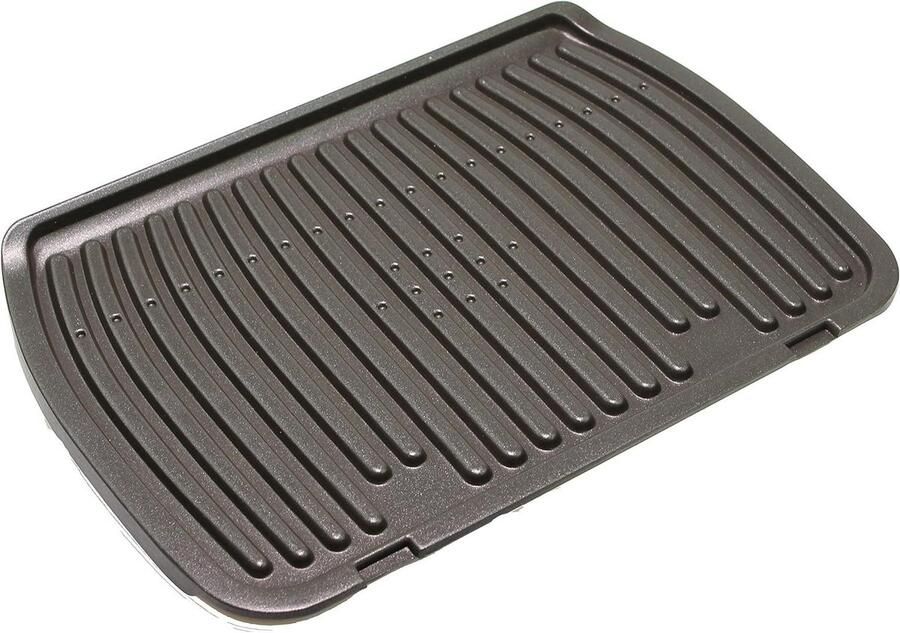 Grillplaat Bovenstuk Contactgrill Onderdeel Contactgrillen Thuis Origineel Reserveonderdeel Rechthoekig Zwart