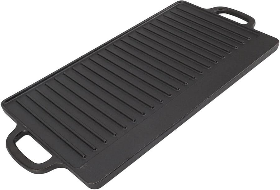 Grillplaat Dubbelzijdige Plaat Buiten Koken Gelijkmatige Verwarming Large Zwart