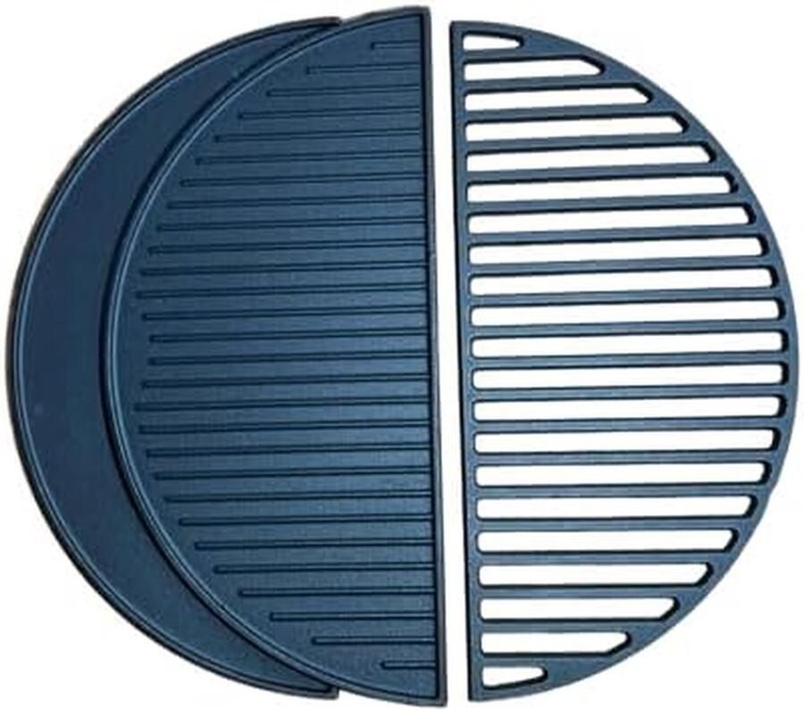 Grillplaat en Rooster Kamado Accessoires Buiten Koken Gietijzer 49.5 cm Zwart