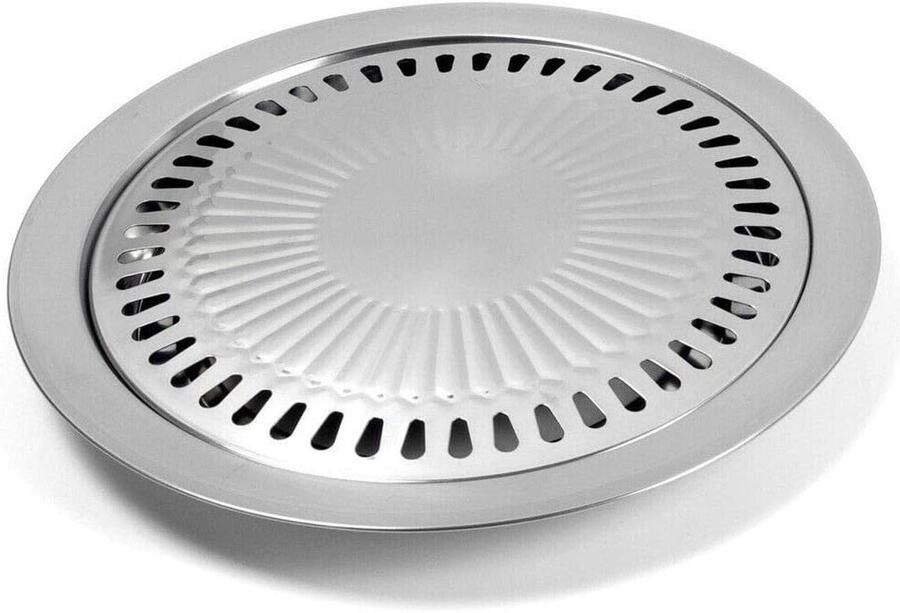 Grillplaat Gas BBQ Buiten Koken Snelle Opwarming 30x30cm Zilver