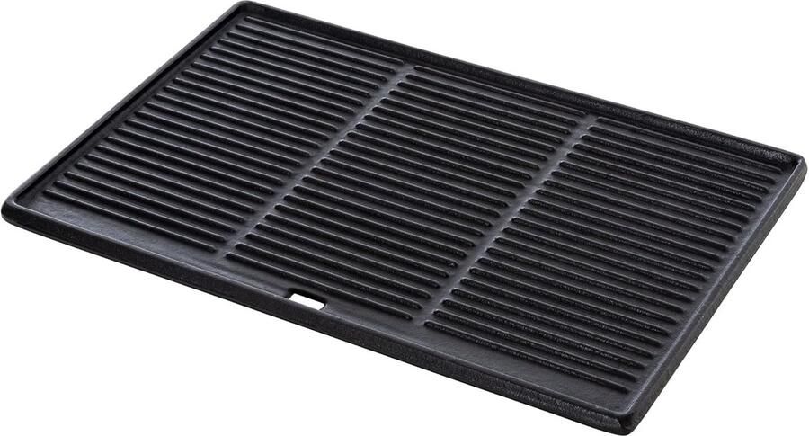 Grillplaat Gietijzer Bakplaat BBQ Buiten Koken Dubbelzijdig Bruikbaar 48.5x32 cm Antraciet
