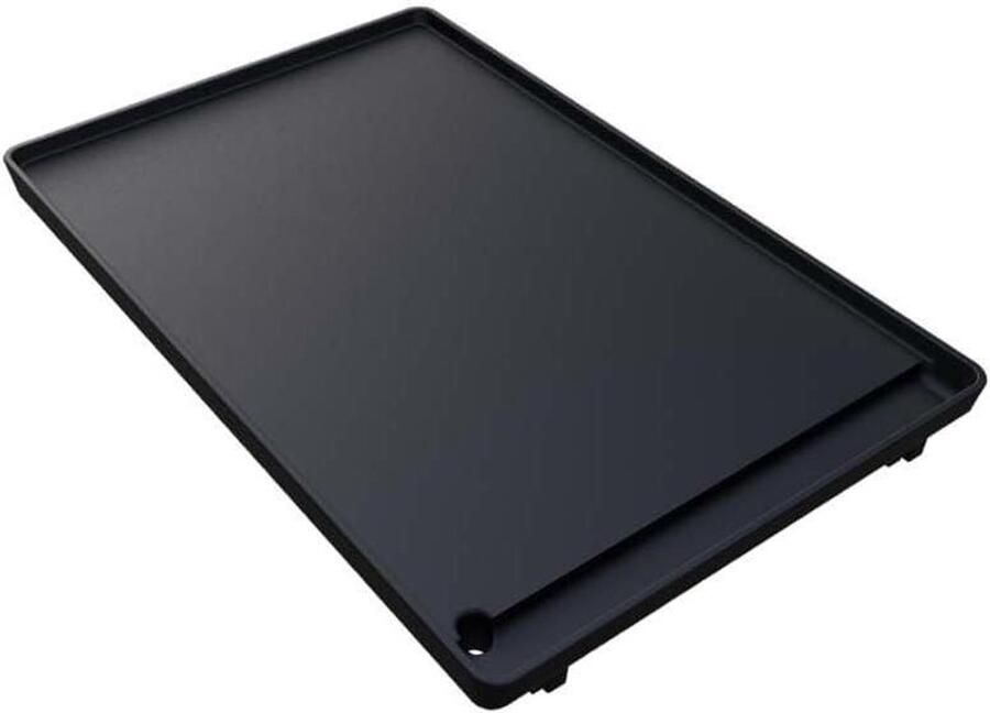 Grillplaat Gietijzer Bakplaat Plancha Buiten Koken Geëmailleerd Oppervlak 26 x 40 cm Zwart