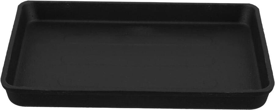 Grillplaat Gietijzer Barbecue Pan Buiten Koken Voor Alle Vuren 23x17x2 cm Zwart