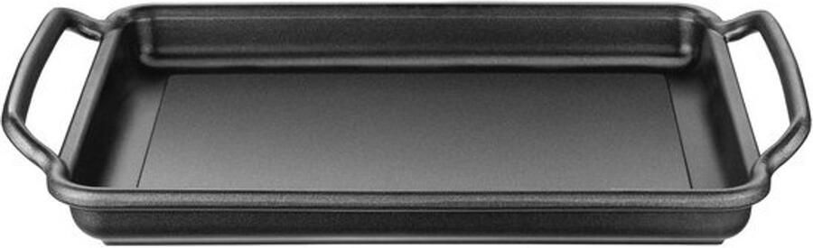Grillplaat glad 40 x 28 cm met Teflon coating ideaal voor grillen en bakken