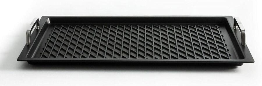 Grillplaat GN 1 1 BBQ plaat Professioneel Grillen Met BBQ bodem 53 x 32.5 cm Zwart