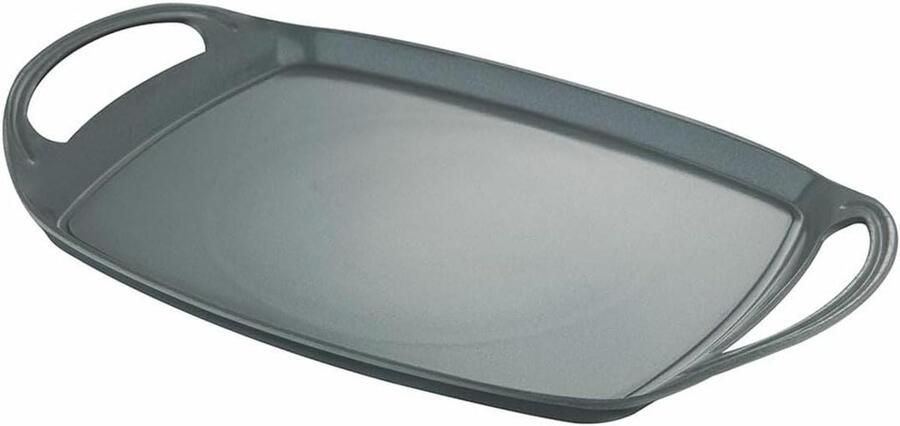 Grillplaat Grillpan Aluminium Gerechten Grillen Gesmeed Aluminium 369 x 246 cm Grijs