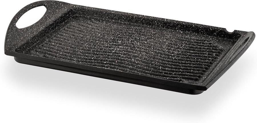 Grillplaat Grillpan Koken Dikwaardige aluminium 34x26 cm Zwart