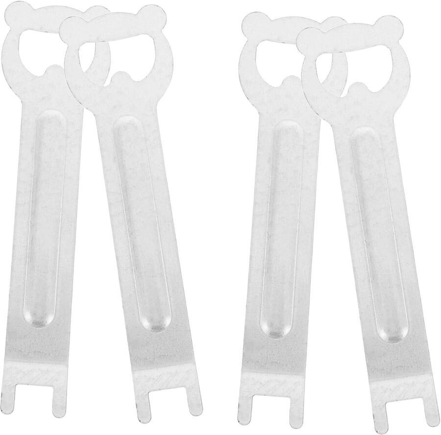 Grillplaat Houder Barbecue Gereedschap Buiten Koken Flesopener Functie 16 cm Lengte Zilver