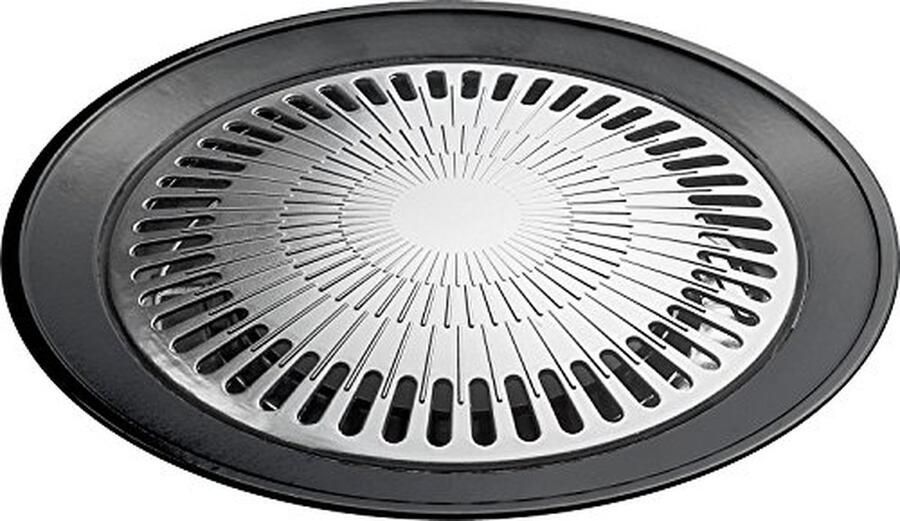 Grillplaat Kampeer Grill Buiten Koken Lichtgewicht Aluminium 31 cm Diameter Zwart