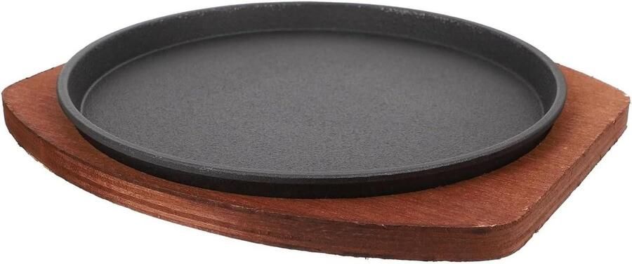Grillplaat Koekenpan Bakplaat Buiten Koken Antiaanbaklaag 21 x 19 cm Zwart