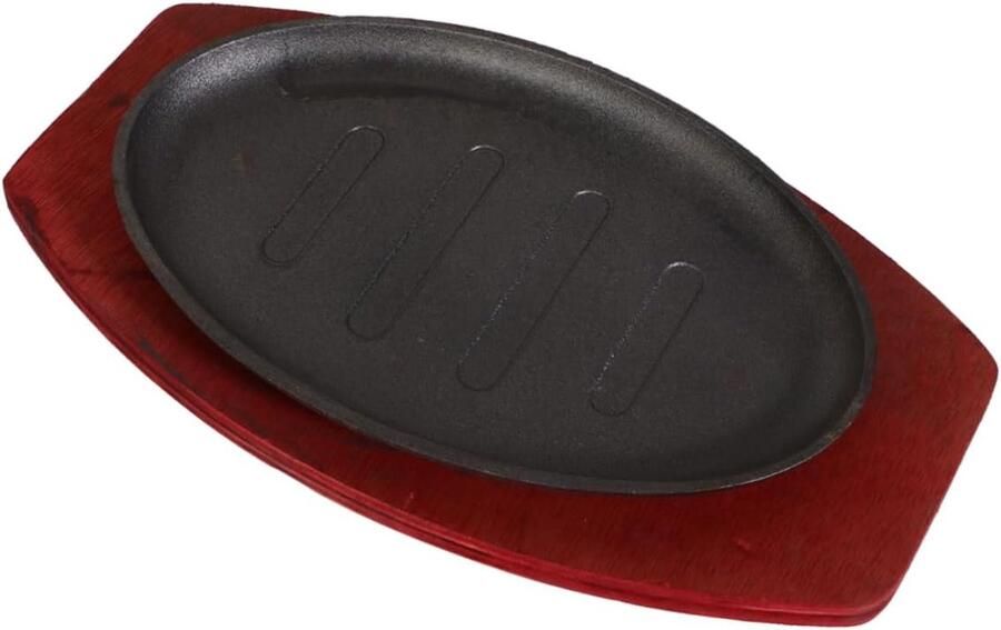 Grillplaat Koekenpan Bakplaat Tafelgrill Buiten Koken Antiaanbaklaag 26 x 26 cm Zwart