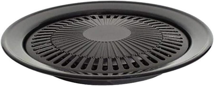 Grillplaat Koekenpan Buiten koken Water injectie ring 31.5 cm Zwart