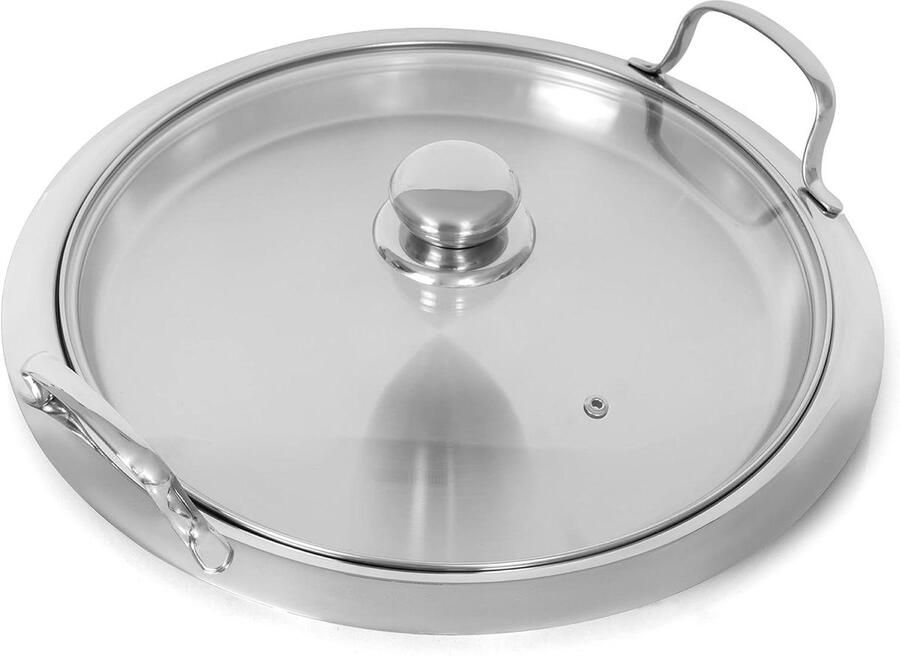 Grillplaat Koekenpan Gerechten Bereiden 12-Element RVS 30.5 cm Edelstaal