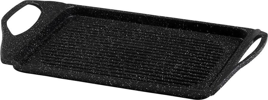 Grillplaat Koekenpan Lekker Koken Afneembaar Handvat 43 x 27 cm Zwart