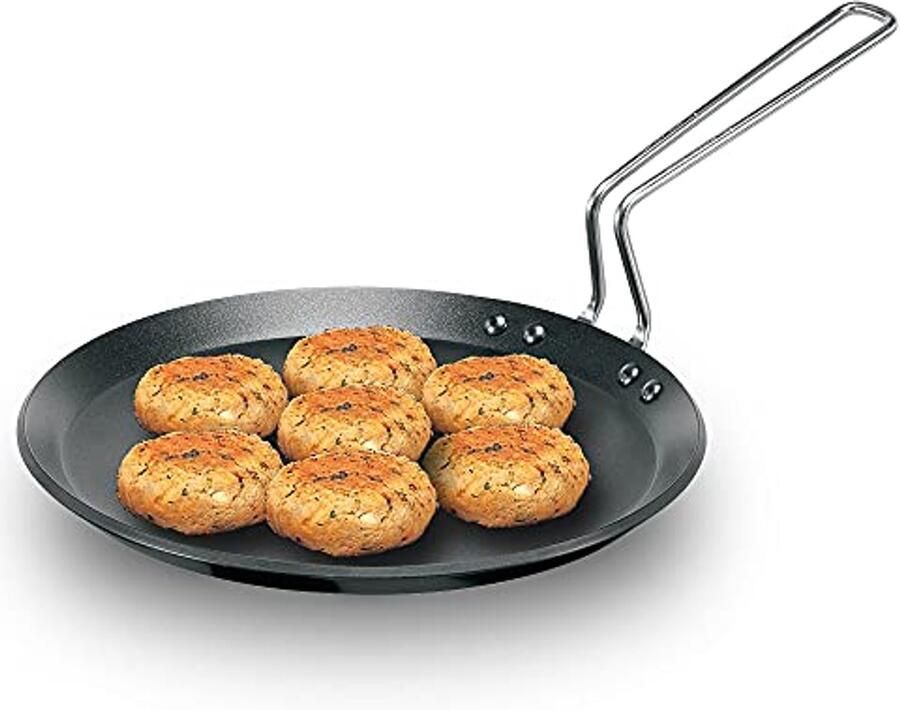 Grillplaat Koekenpan Lekker Koken Antiaanbaklaag 26 cm Zwart