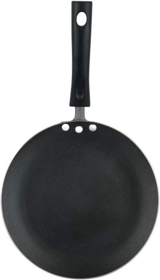 Grillplaat Koekenpan Lekker Koken Antikleef 4 mm dik Zwart