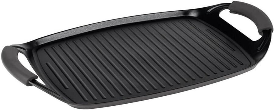 Grillplaat Koekenpan Steak Bakken Antiaanbaklaag 47 cm Taupe