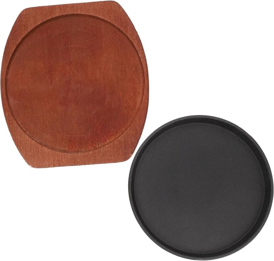 Grillplaat Kookplaat Barbecue Plaat Buiten Koken Niet-kras oppervlak 21x21x2.5 cm Zwart