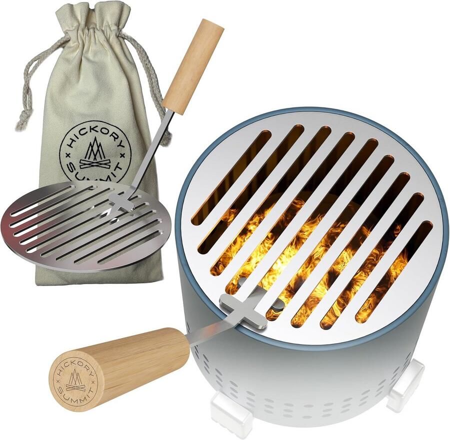 Grillplaat Kookrooster Buiten koken Roestvrij staal 18 cm Zilver