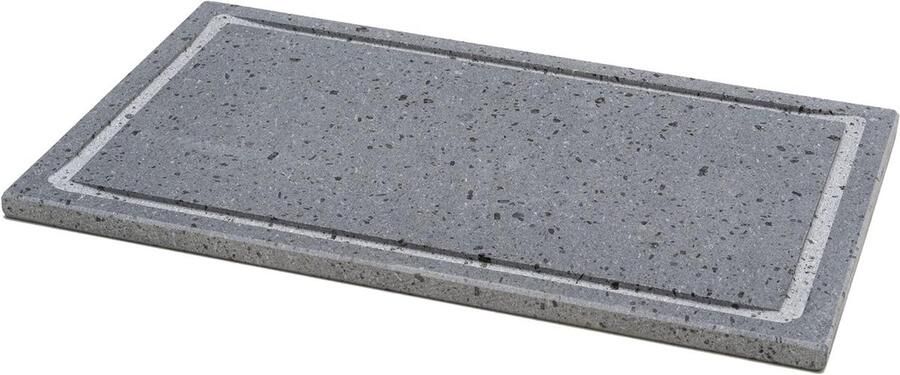 Grillplaat Lavasteen Grillpan Bakplaat Buiten Koken Natuurlijke Lavasteen 40 x 25 cm Grijs