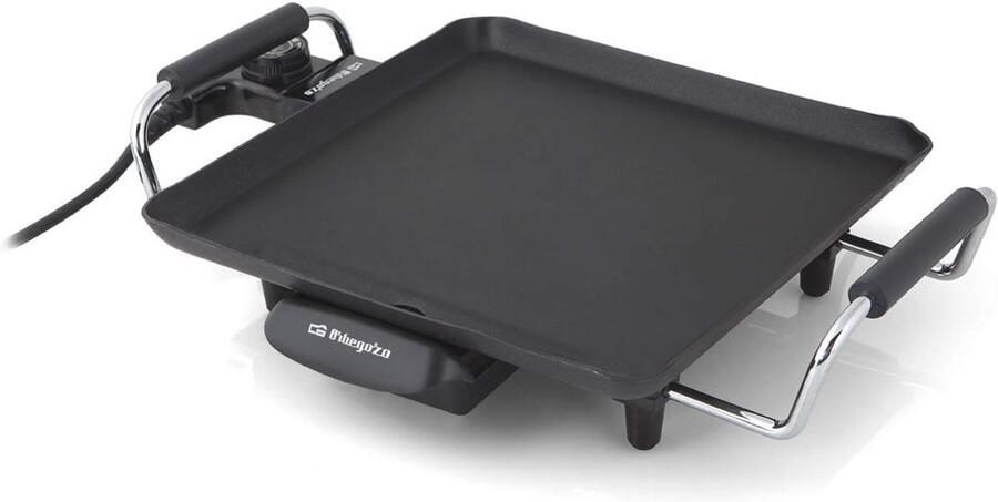 Grillplaat met Temperatuurregelaar 1500 W Antiaanbaklaag en Vetopvangbak