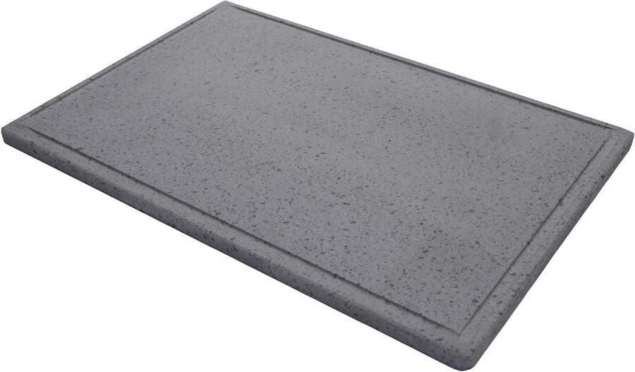 Grillplaat Natuursteen Lava Steen Plaat Gezond Grillen Vetvrij Koken 60x40 cm Wit