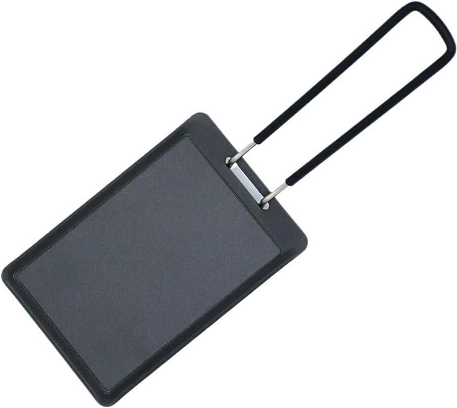 Grillplaat Pan Bakplaat Rechthoek Outdoor Koken Anti-aanbak Coating Draagbaar Formaat Zwart
