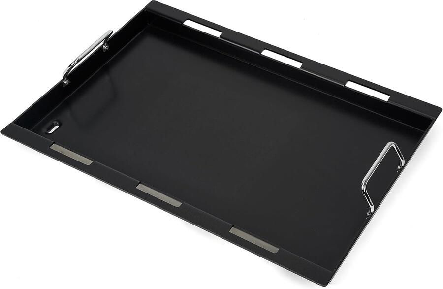 Grillplaat Plancha Barbecueën Keramische coating 59.5 x 43.7 cm Zwart
