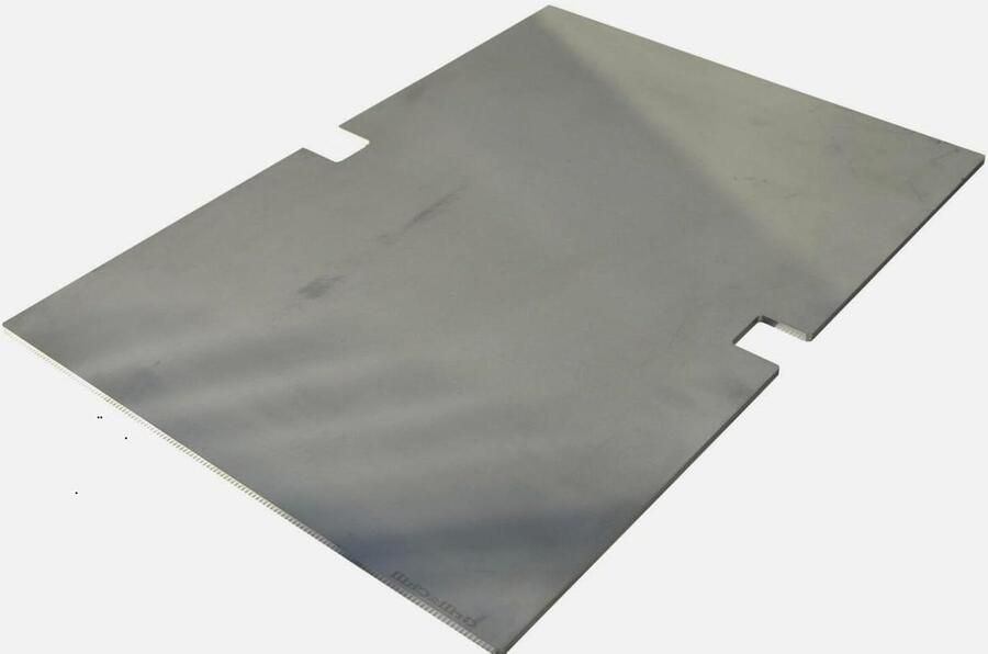 Grillplaat Roestvrij Staal Plancha Bakplaat Barbecueën Massieve 5mm Dikte 30 x 45 cm Zilver