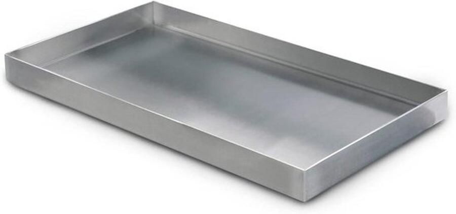 Grillplaat Roestvrijstalen Pan Koken op Gas Optimale Warmteverdeling 25 x 445 cm Zwart