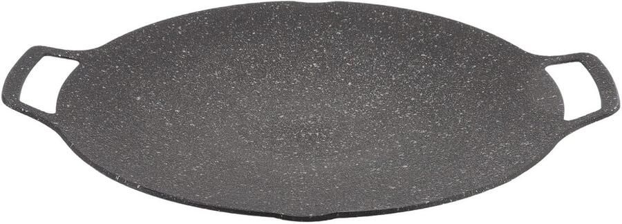Grillplaat ronde gietijzeren grillplaten antiaanbaklaag gietijzeren pan grill grillpan ronde braadpan voor huis outdoor fornuis universeel type 36 cm
